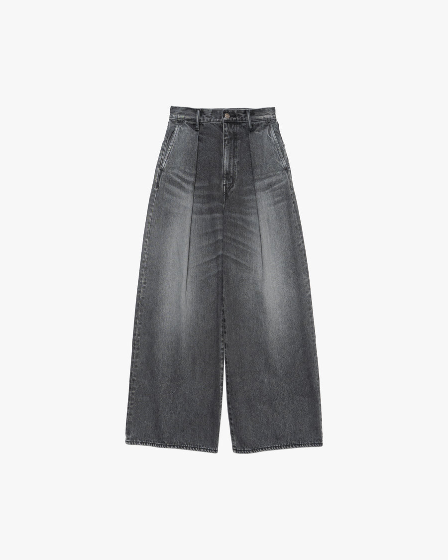 Selvage Denim Two Tuck Wide Pants-LIGHT FADE- – Graphpaper