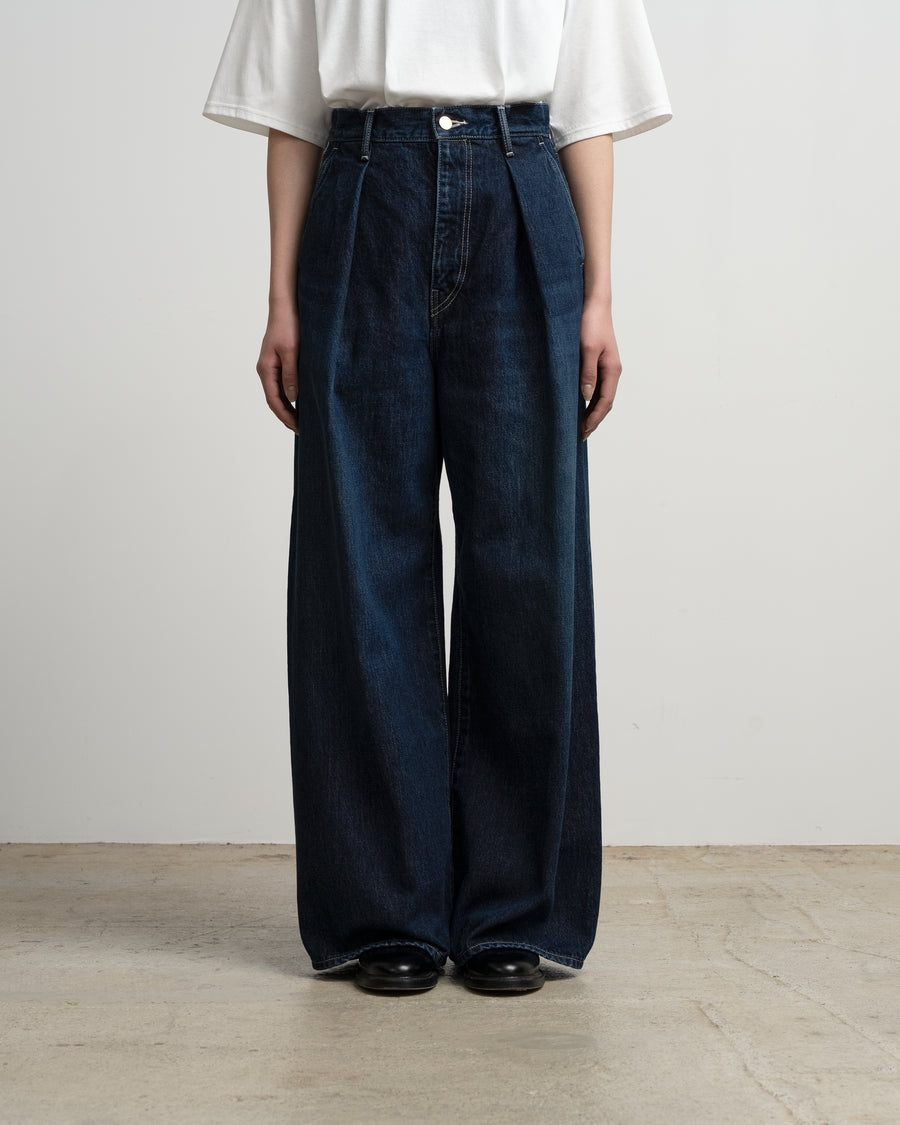 Selvage Denim Two Tuck Wide Pants -DARK FADE- – Graphpaper