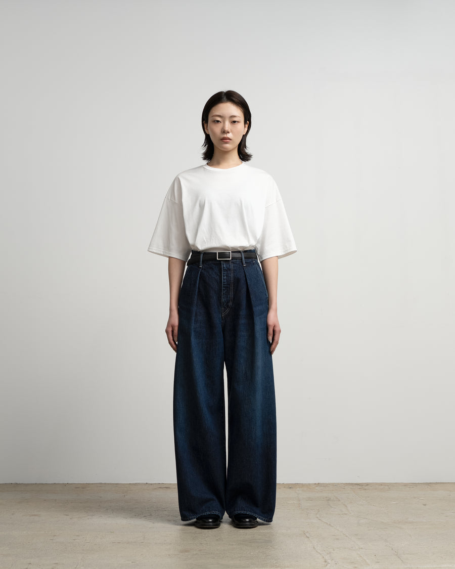 Selvage Denim Two Tuck Wide Pants -DARK FADE- – Graphpaper