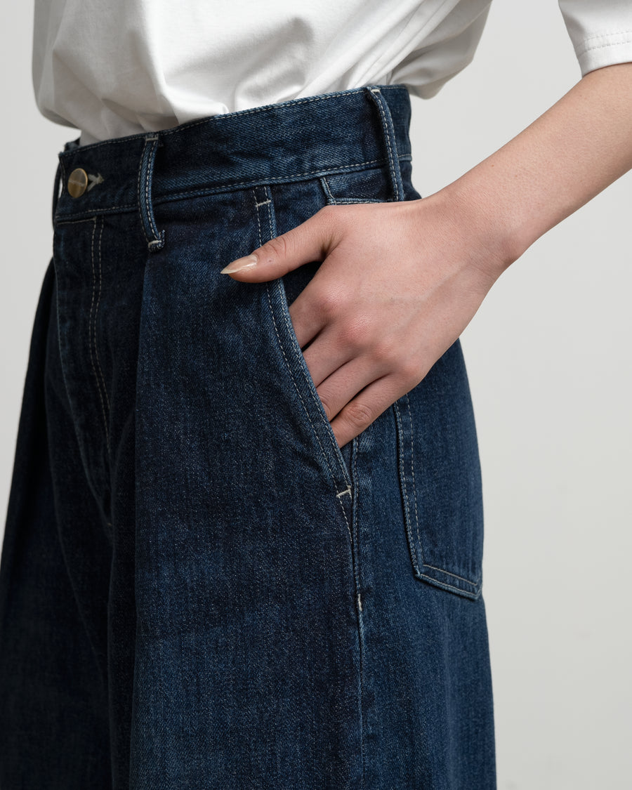Selvage Denim Two Tuck Wide Pants -DARK FADE- – Graphpaper