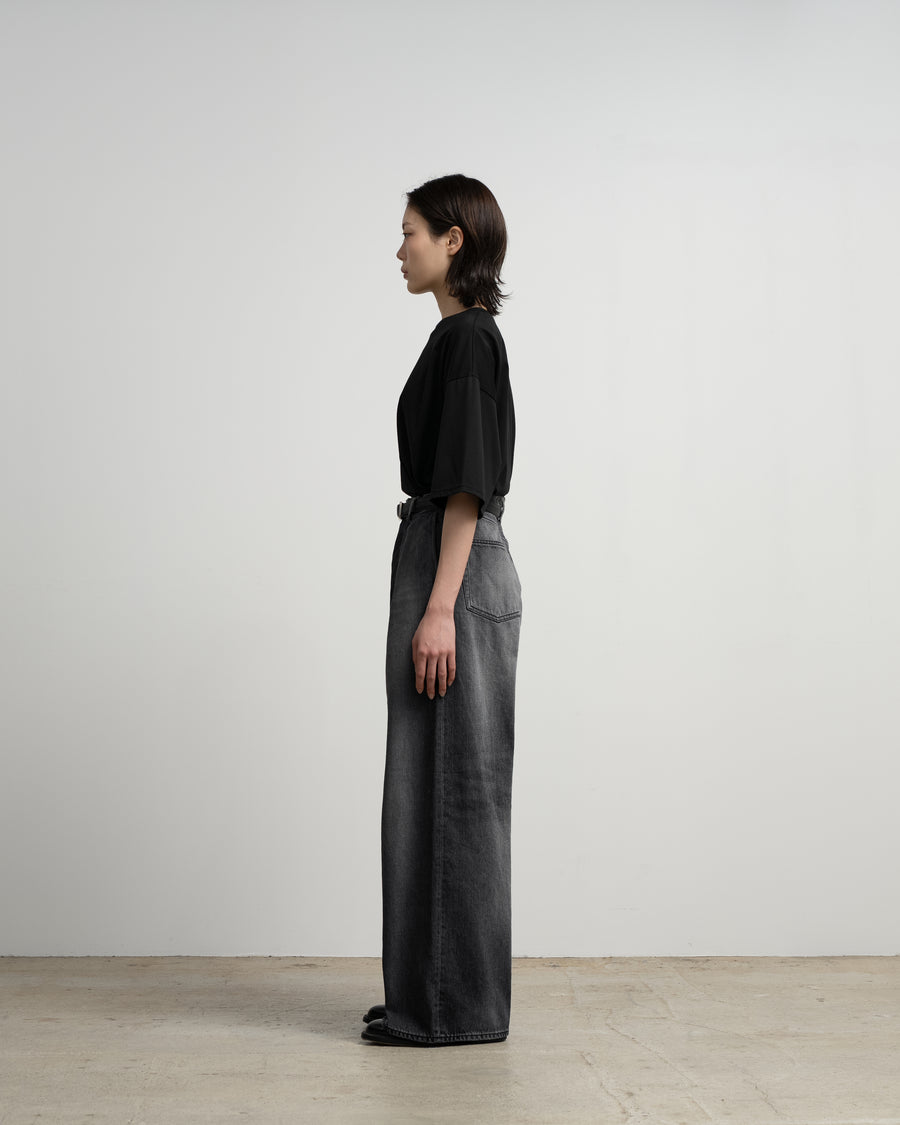 Selvage Denim Two Tuck Wide Pants-LIGHT FADE- – Graphpaper