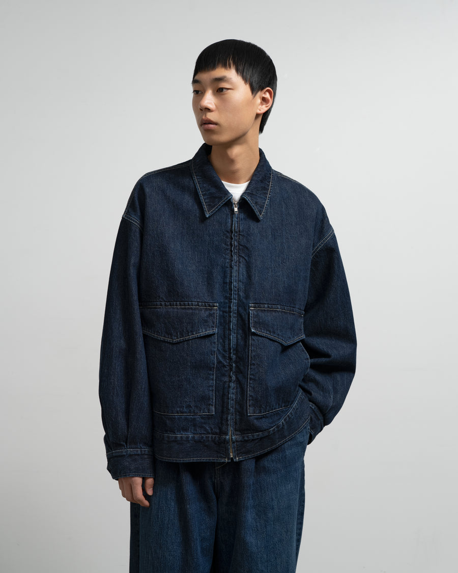 Selvage Denim Zip Jacket -DARK FADE- – Graphpaper