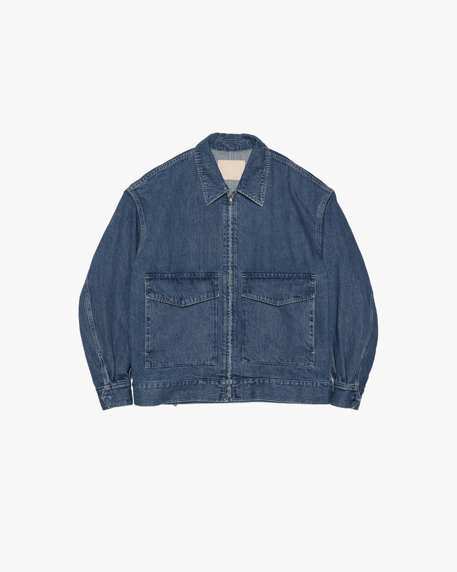 Selvage Denim Zip Jacket -LIGHT FADE- – Graphpaper