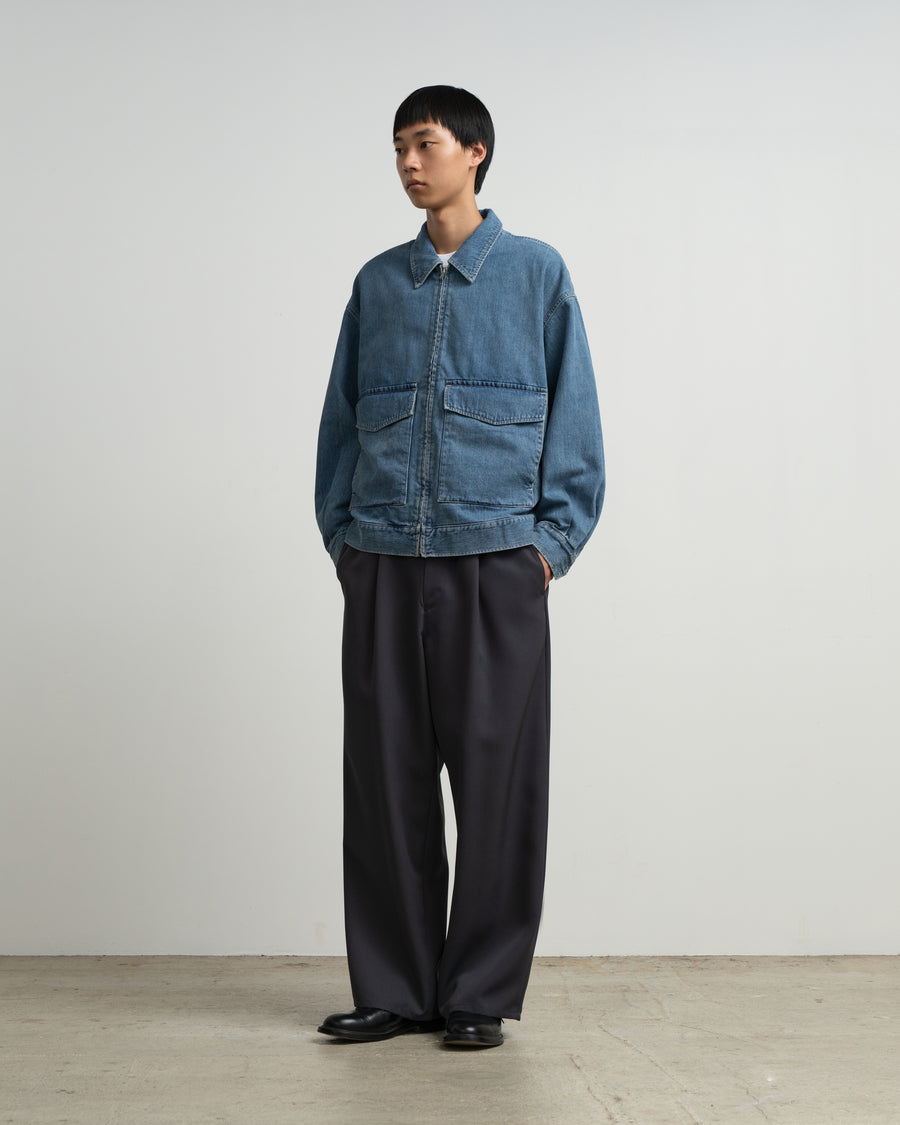 Selvage Denim Zip Jacket - LIGHT FADE - – Graphpaper