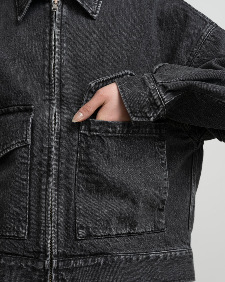 Selvage Denim Zip Jacket - LIGHT FADE - – Graphpaper