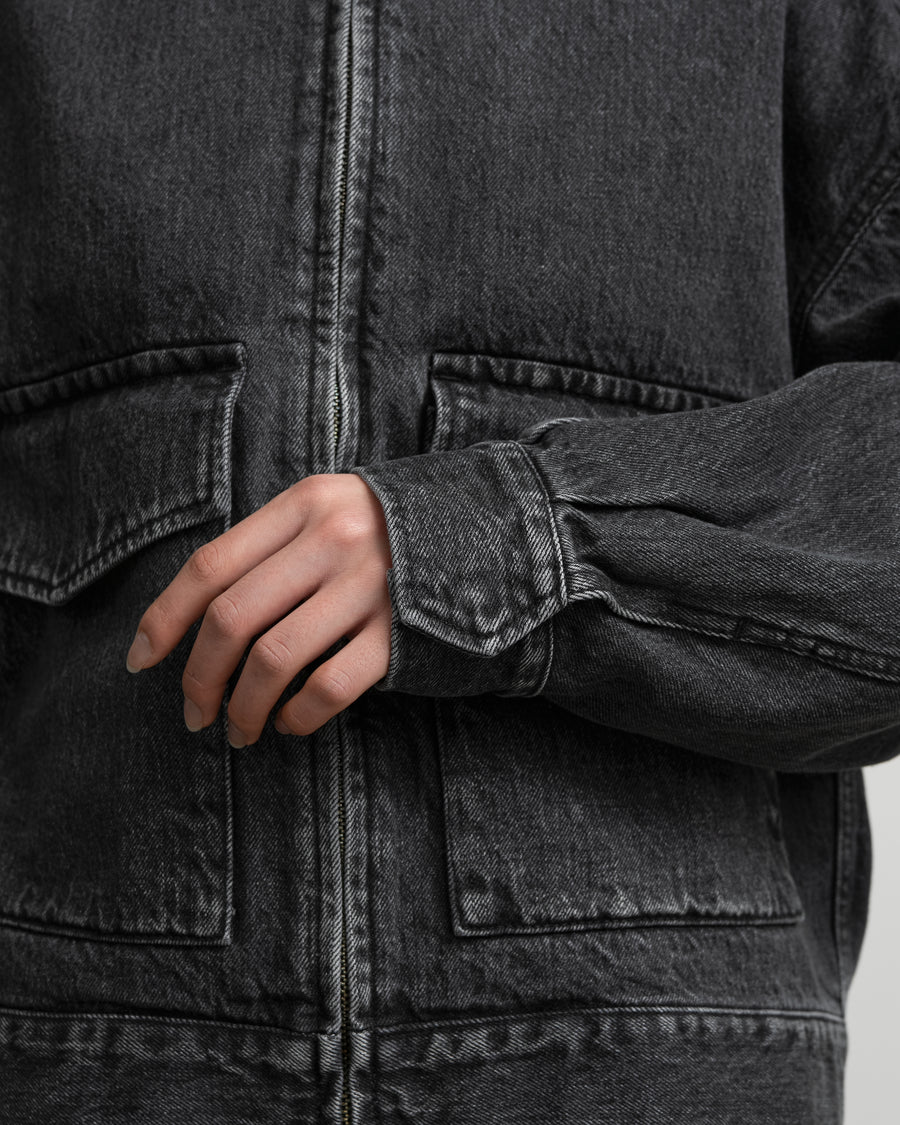 Selvage Denim Zip Jacket -LIGHT FADE- – Graphpaper