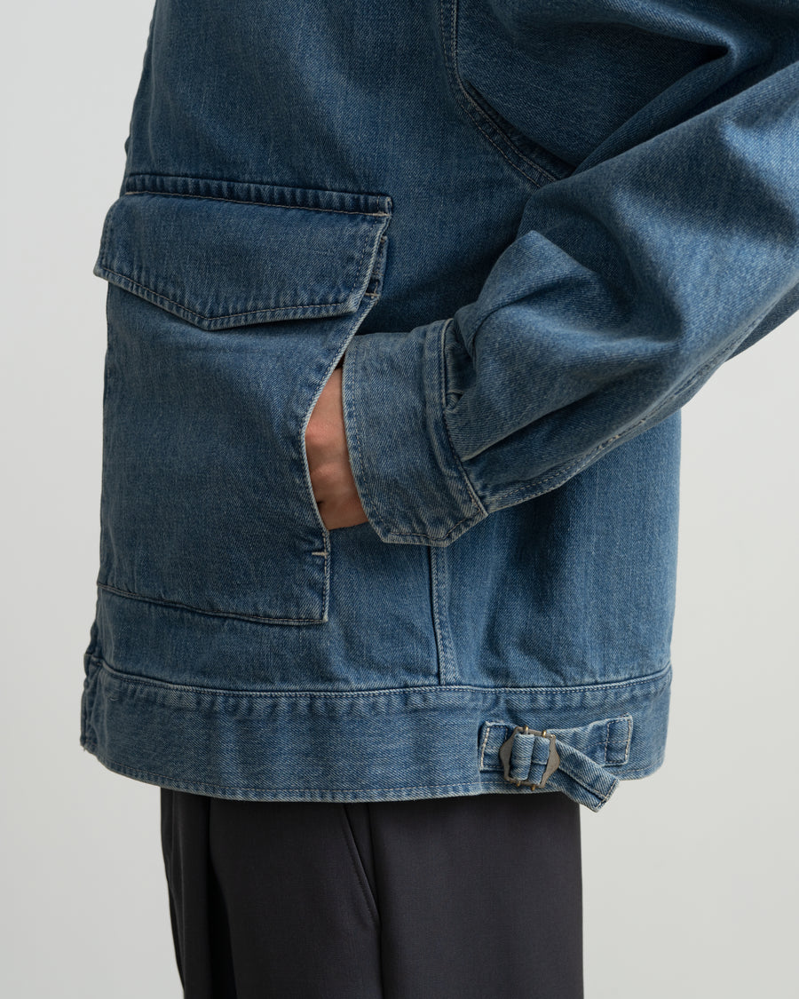 Selvage Denim Zip Jacket - LIGHT FADE - – Graphpaper