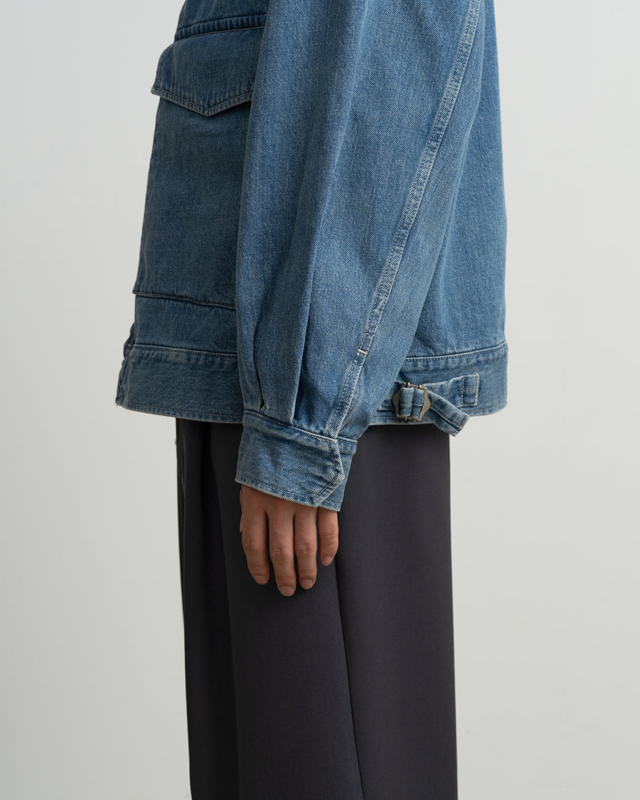 Selvage Denim Zip Jacket -LIGHT FADE- – Graphpaper