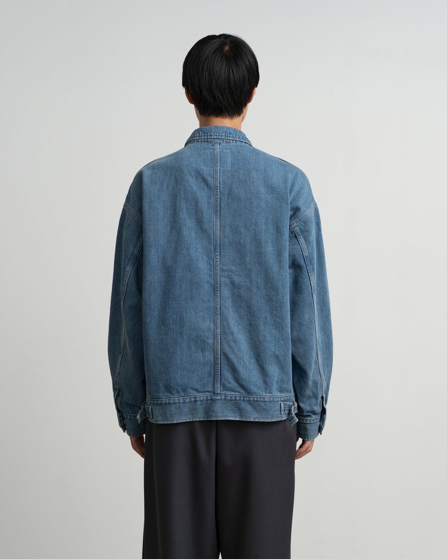 Selvage Denim Zip Jacket -LIGHT FADE- – Graphpaper