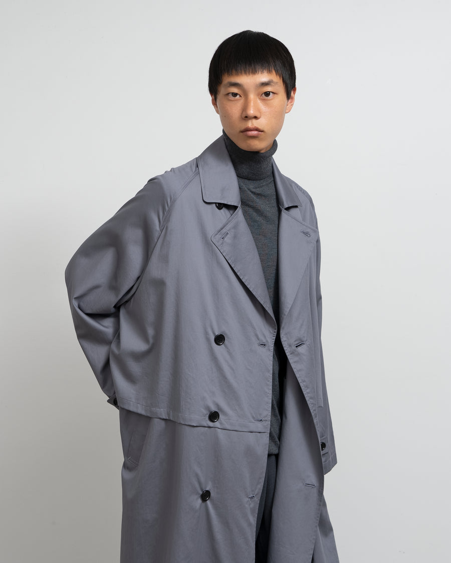 Silicon Poplin Cape Trench Coat