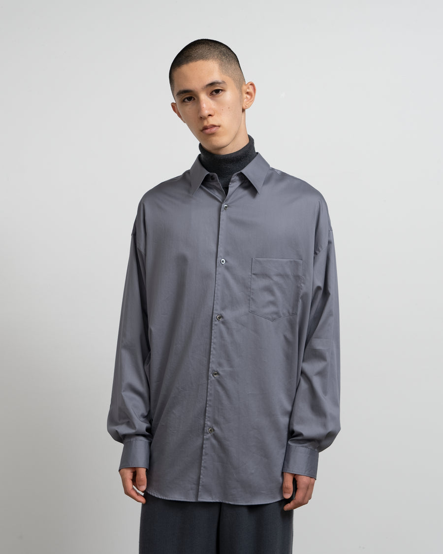 Silicon Poplin Oversized Regular Collar Shirt