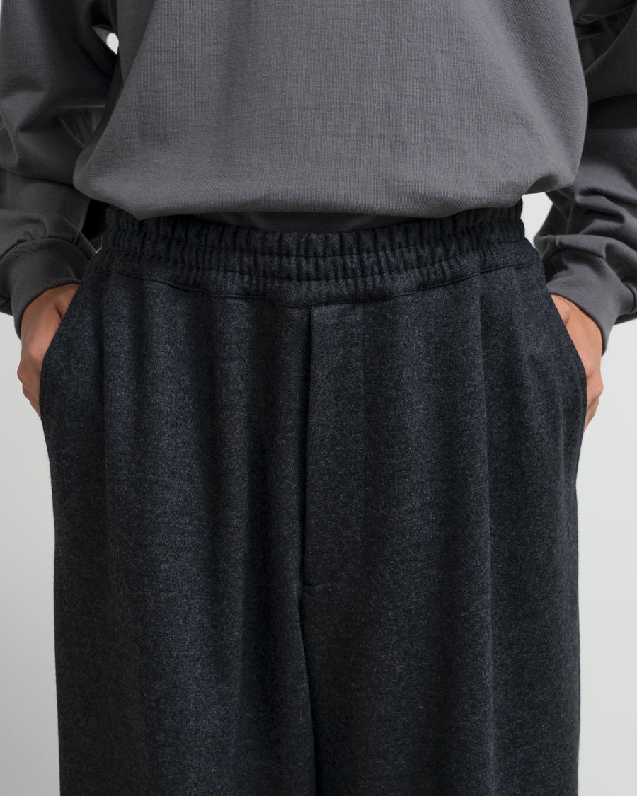 Wool Smooth Flannel Easy Wide Pants