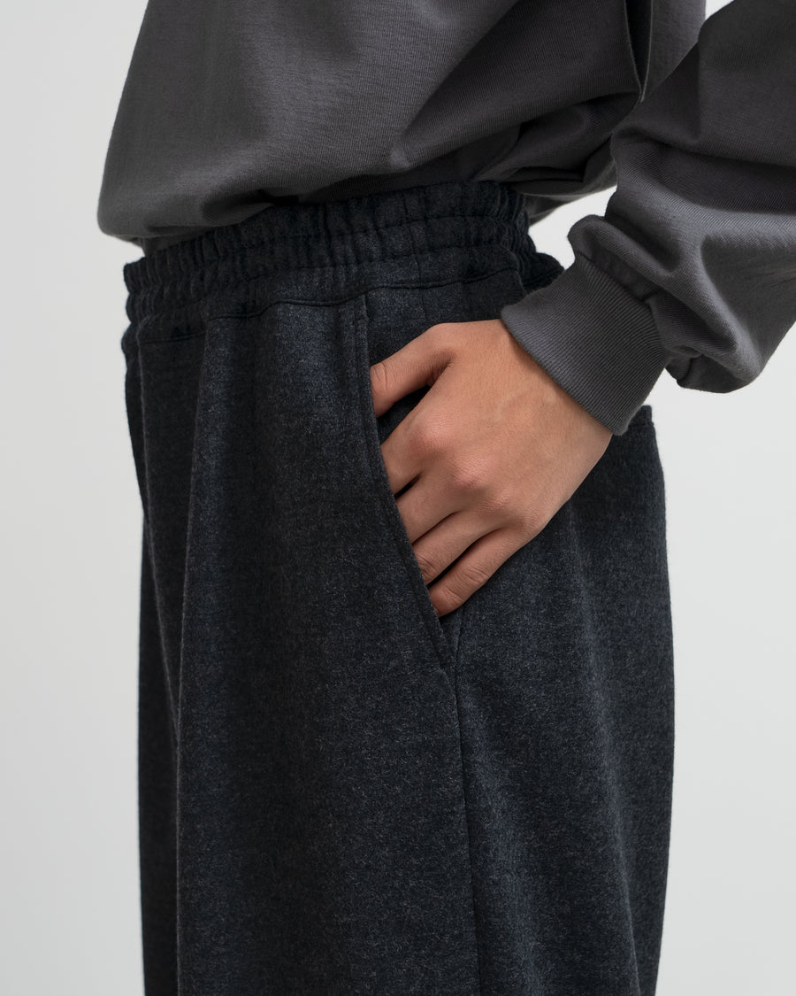 Wool Smooth Flannel Easy Wide Pants