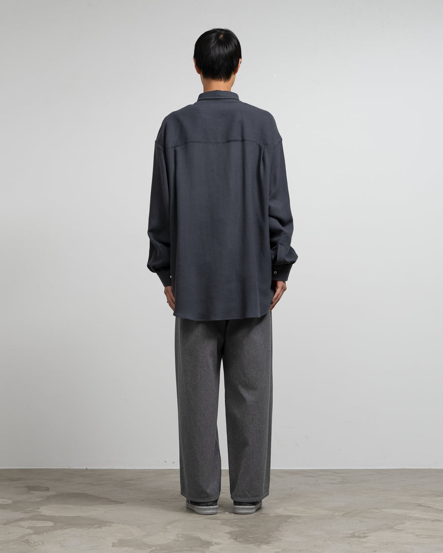 Viscose Wool Viyella Oversized Regular Collar Shirts