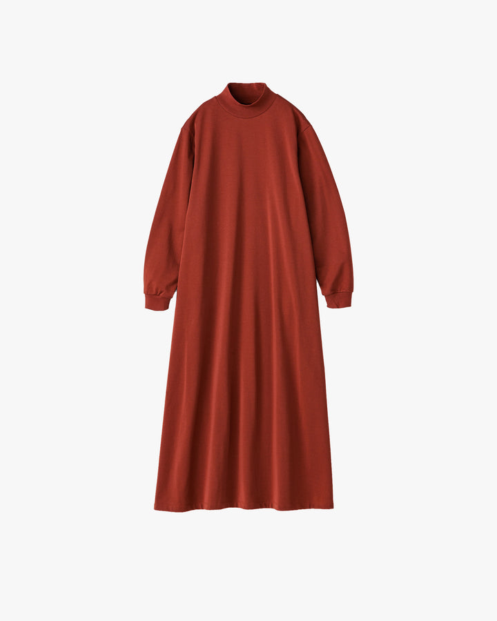 -SALE- Cotton Light Terry High Neck Dress