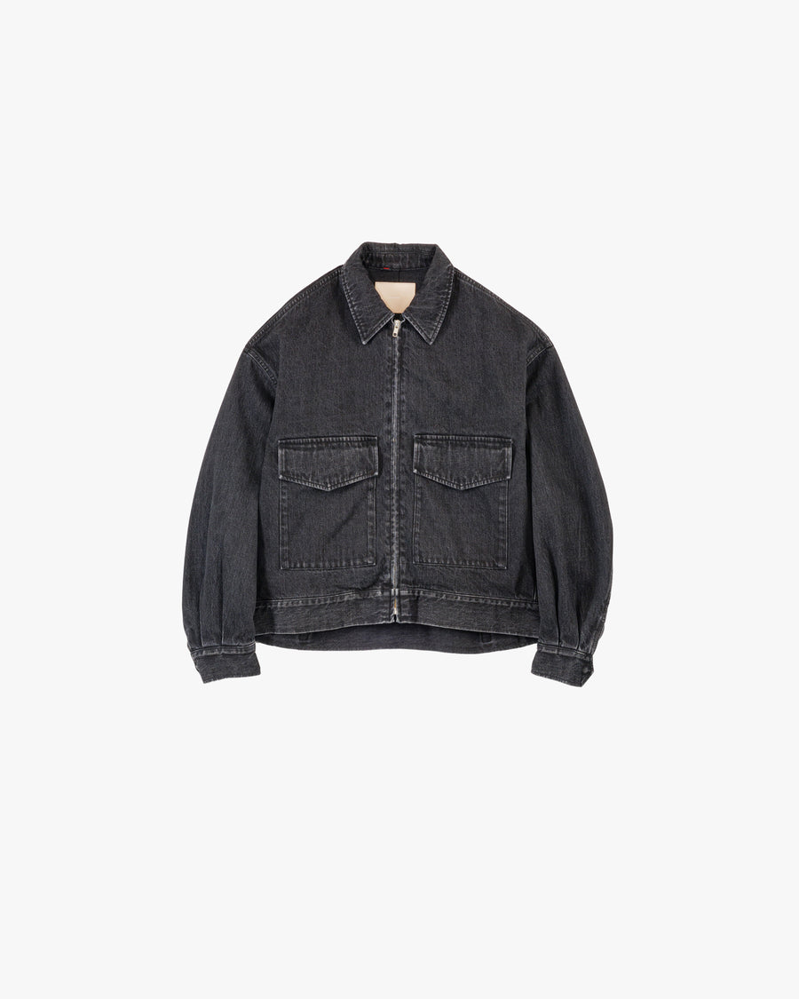 Selvage Denim Zip Jacket -DARK FADE-