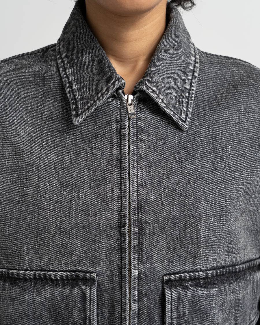 Selvage Denim Zip Jacket -LIGHT FADE-