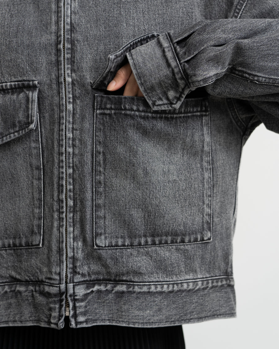 Selvage Denim Zip Jacket -LIGHT FADE-