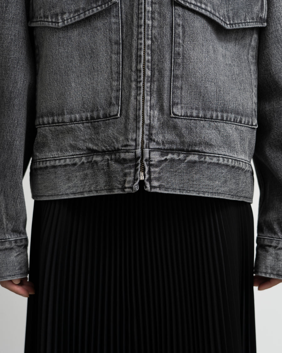 Selvage Denim Zip Jacket -LIGHT FADE-