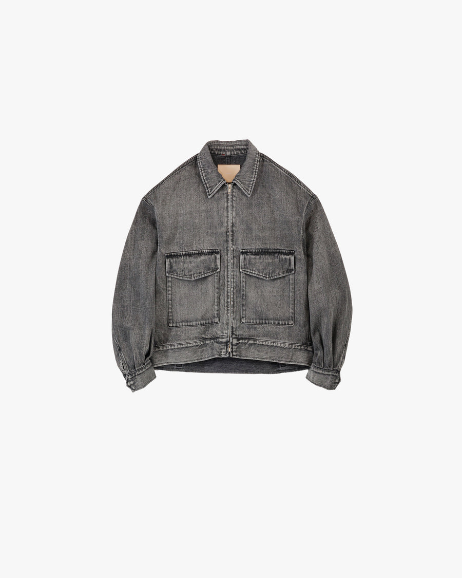 Selvage Denim Zip Jacket -LIGHT FADE-