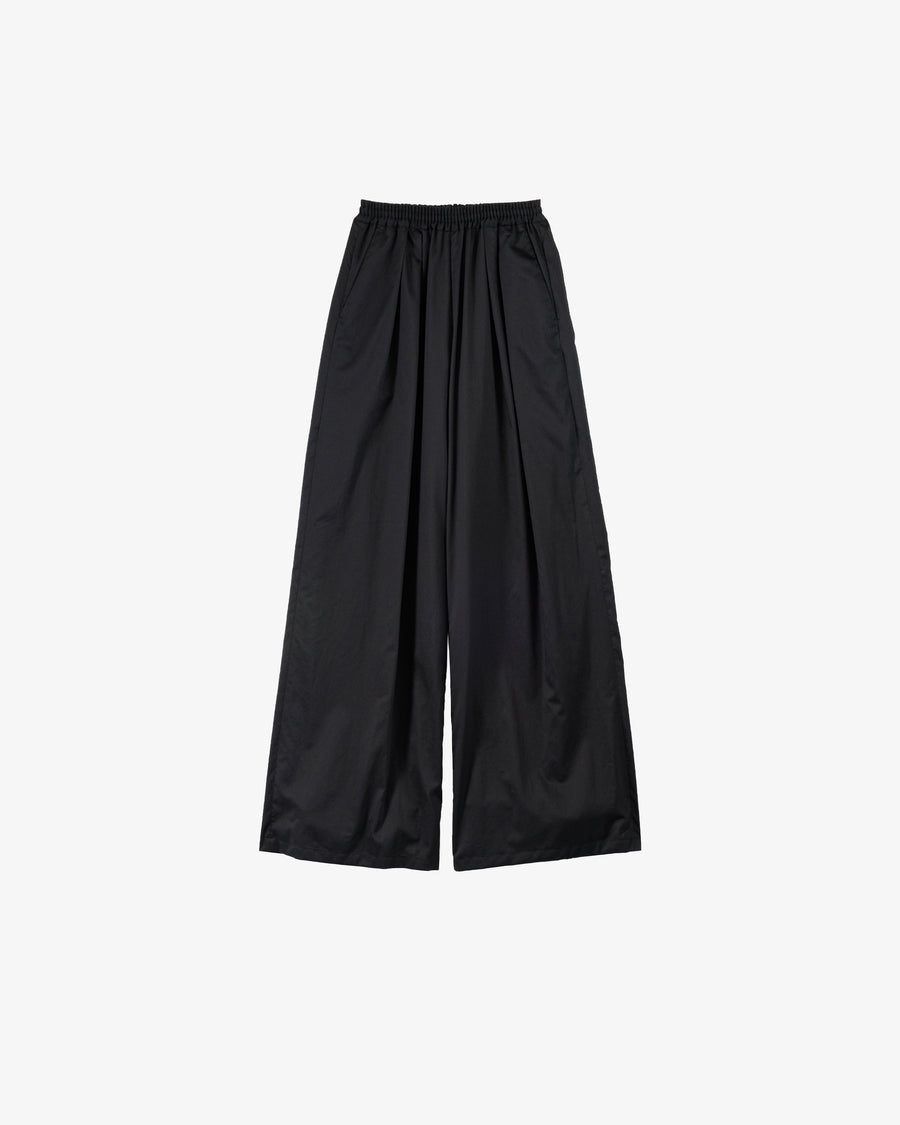 Silicon Poplin Two Tuck Wide Pants