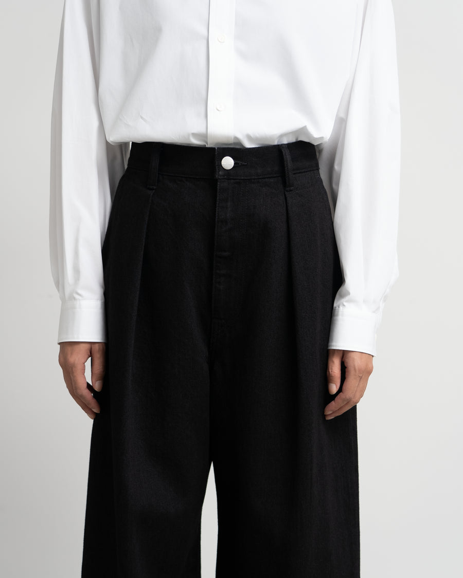 Selvage Denim Two Tuck Wide Pants