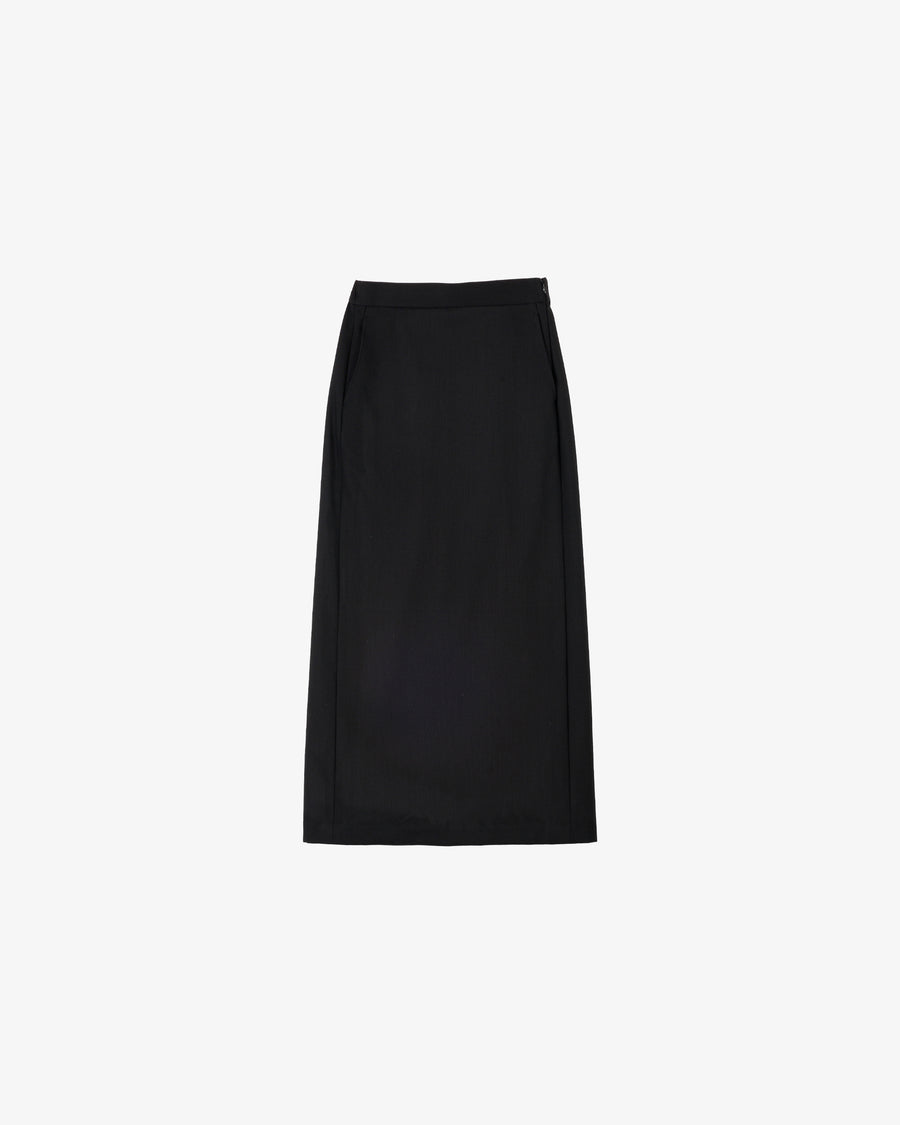 Techno Wool Nylon Easy Pencil Skirt