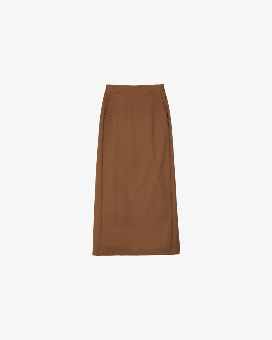 Techno Wool Nylon Easy Pencil Skirt