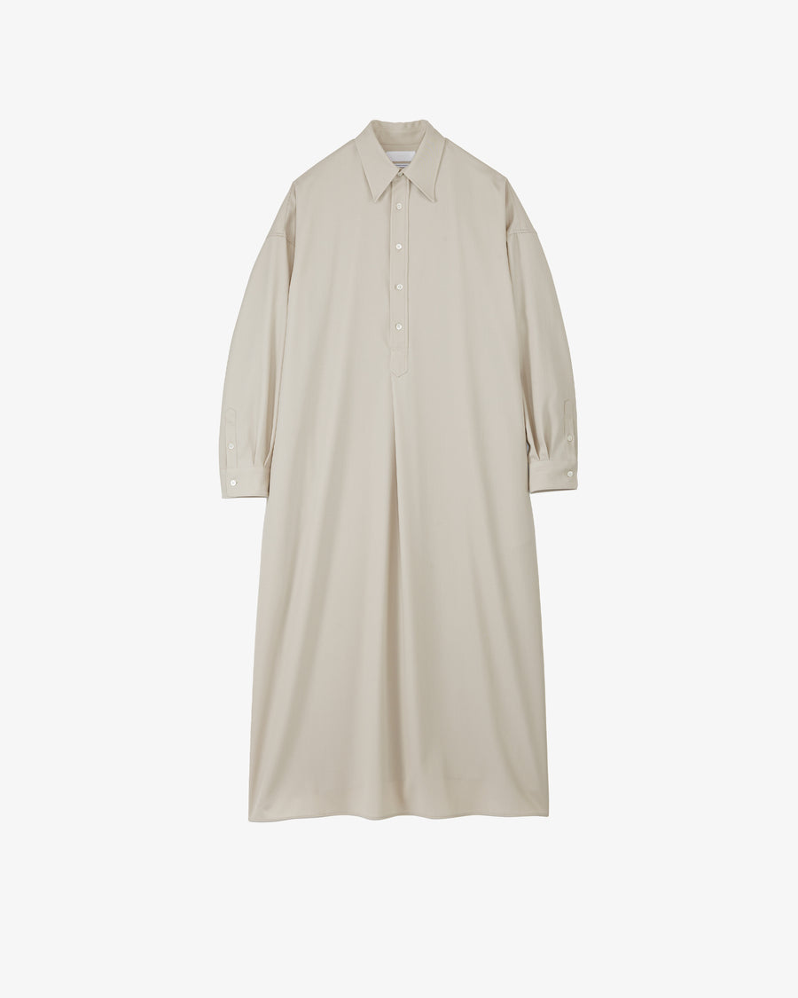 Techno Wool Nylon Oversized Shirt Dress