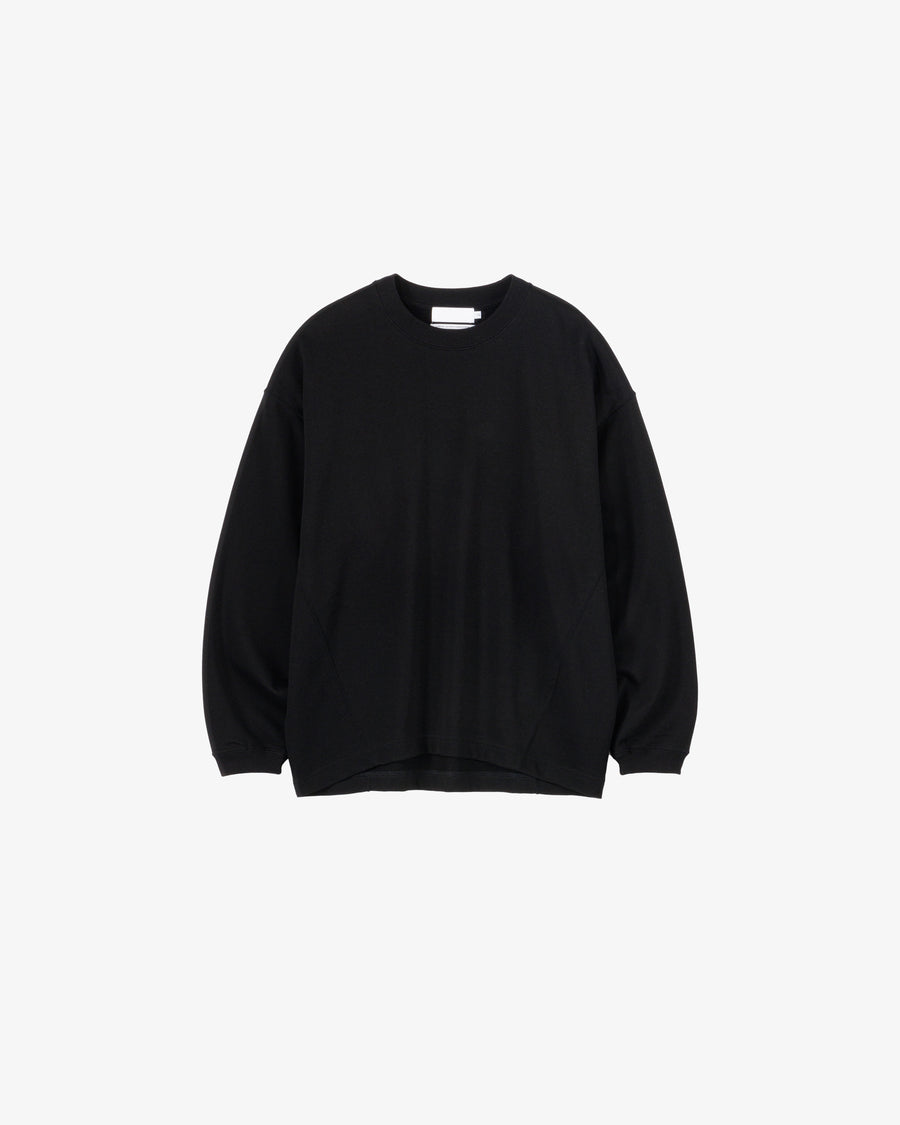 High Gauge Soft Terry Panel Line Crew Neck