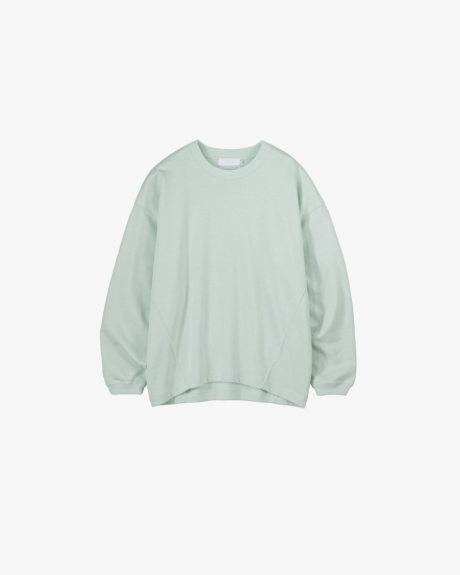 High Gauge Soft Terry Panel Line Crew Neck