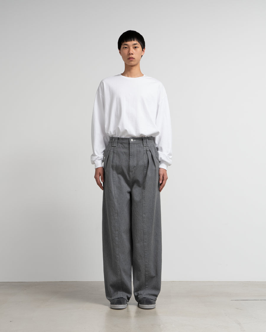 YOKE for Graphpaper 3PLEATED DENIM WIDE TROUSERS