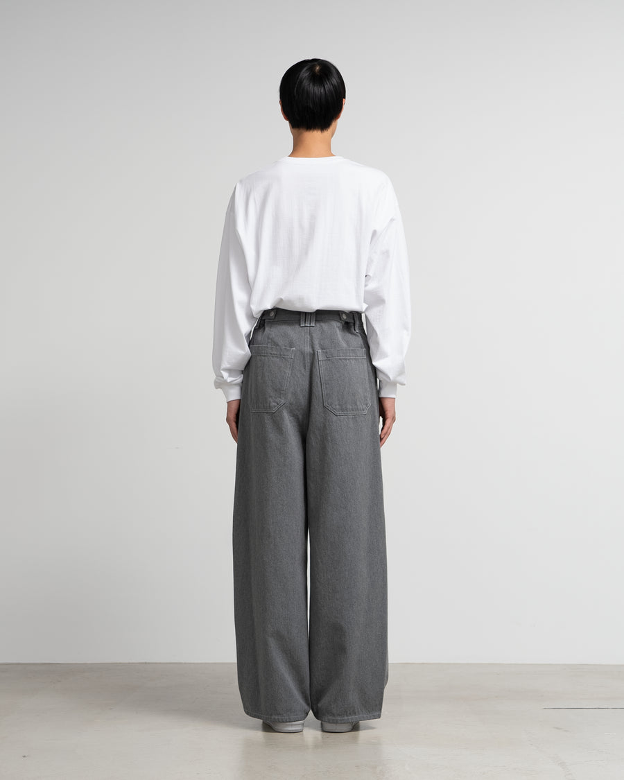 YOKE for Graphpaper 3PLEATED DENIM WIDE TROUSERS