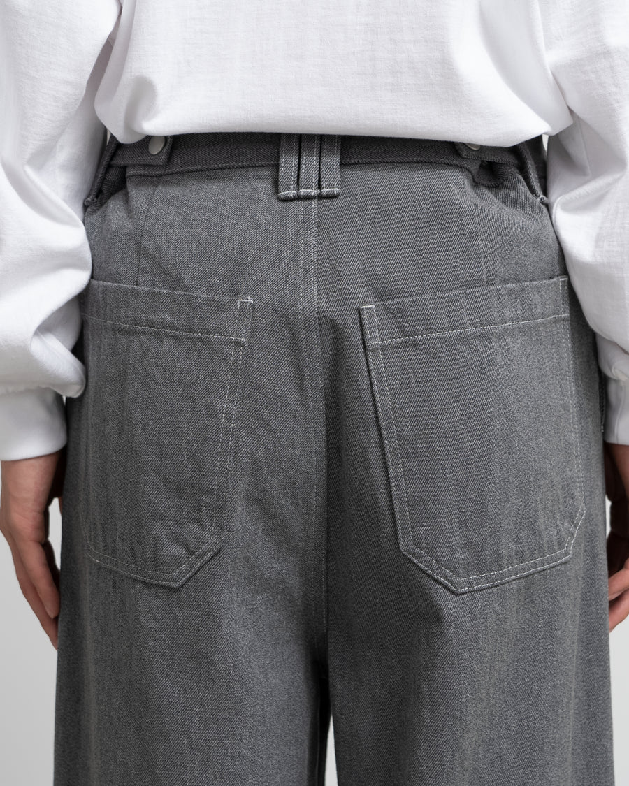 YOKE for Graphpaper 3PLEATED DENIM WIDE TROUSERS