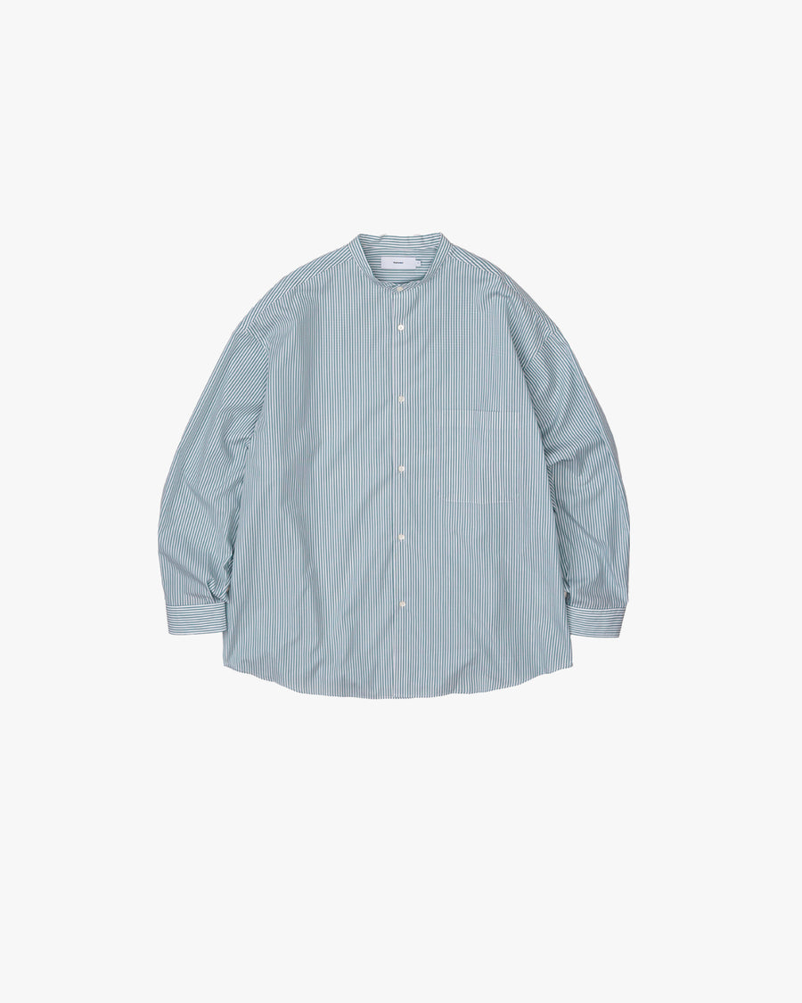 Broad L/S Oversized Band Collar Shirt