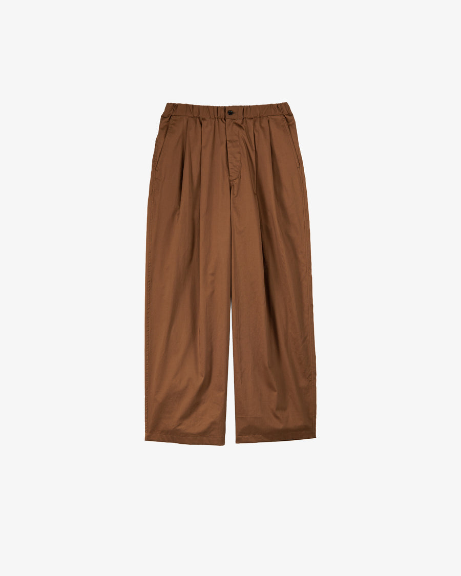 Silicon Poplin Two Tuck Easy Pants