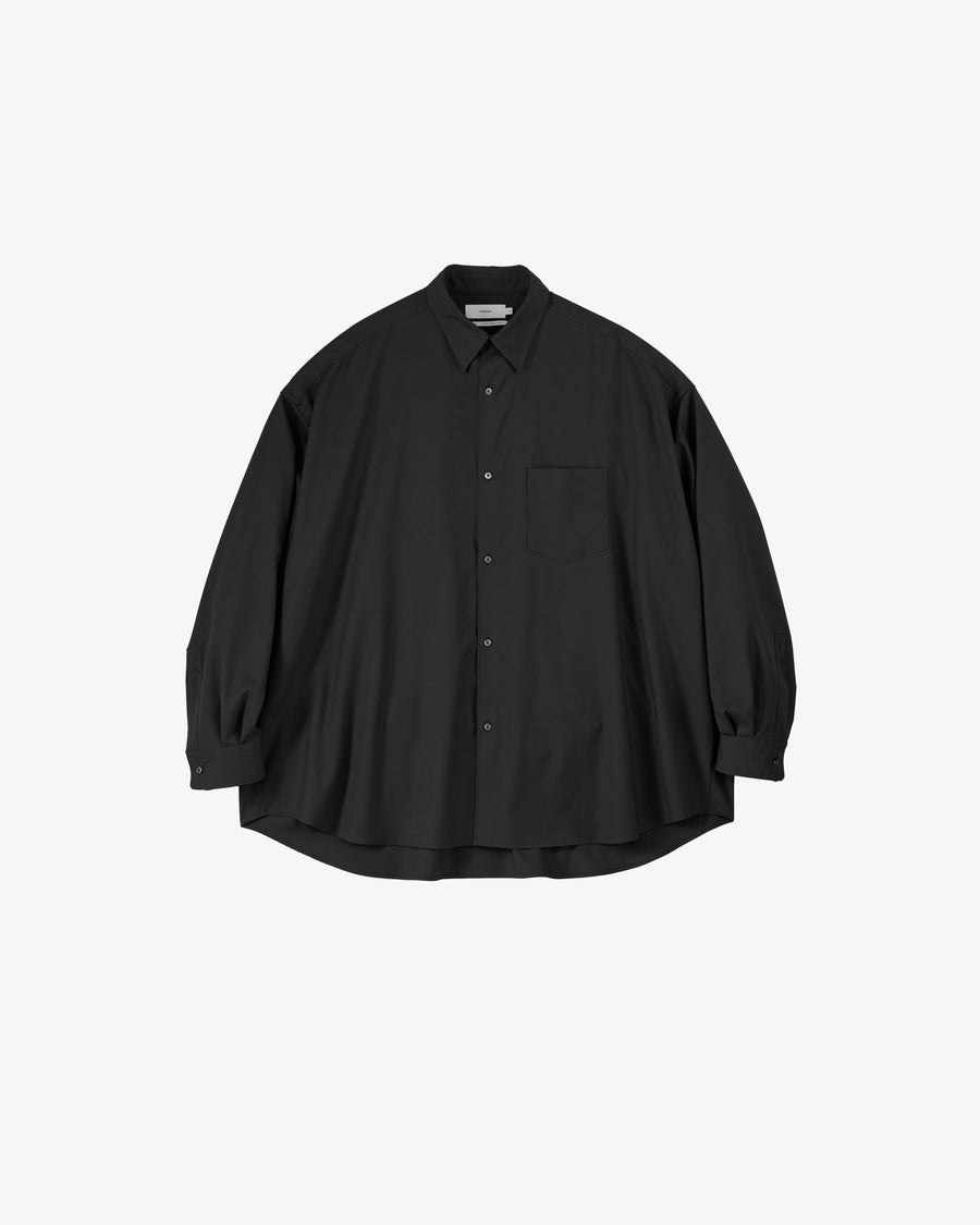 Extra Fine Wool L/S Oversized Regular Collar Shirt