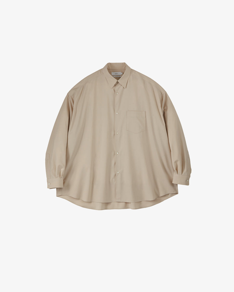 Extra Fine Wool L/S Oversized Regular Collar Shirt