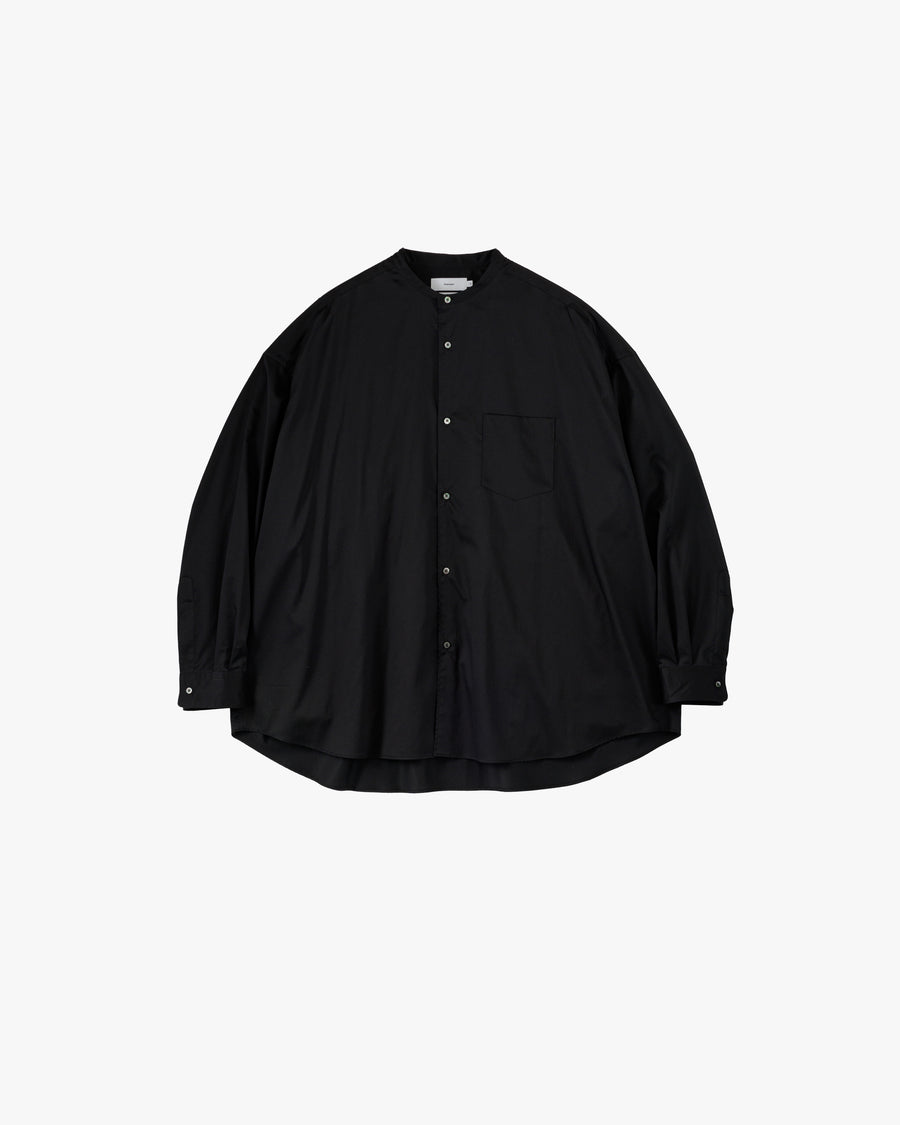 Silicon Poplin Oversized Band Collar Shirt