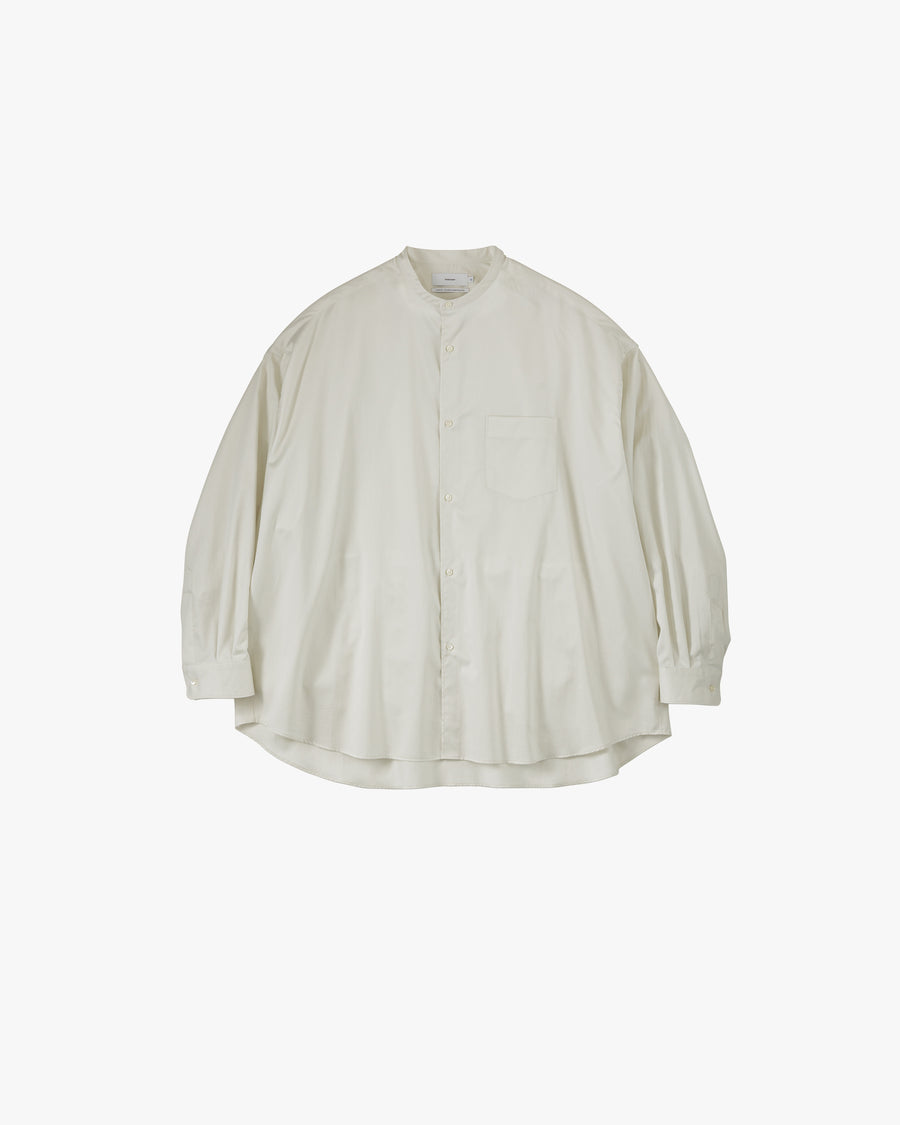 Silicon Poplin Oversized Band Collar Shirt