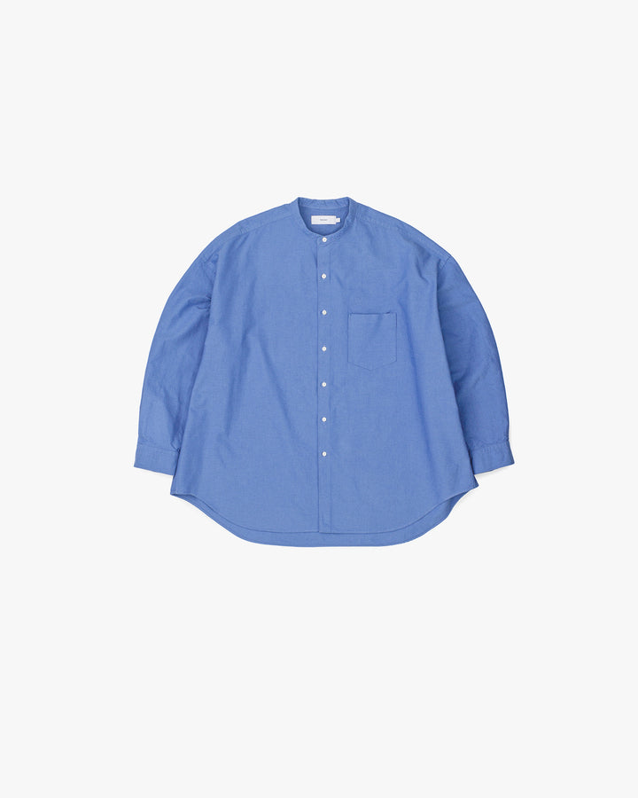 Oxford L/S Oversized Band Collar Shirt