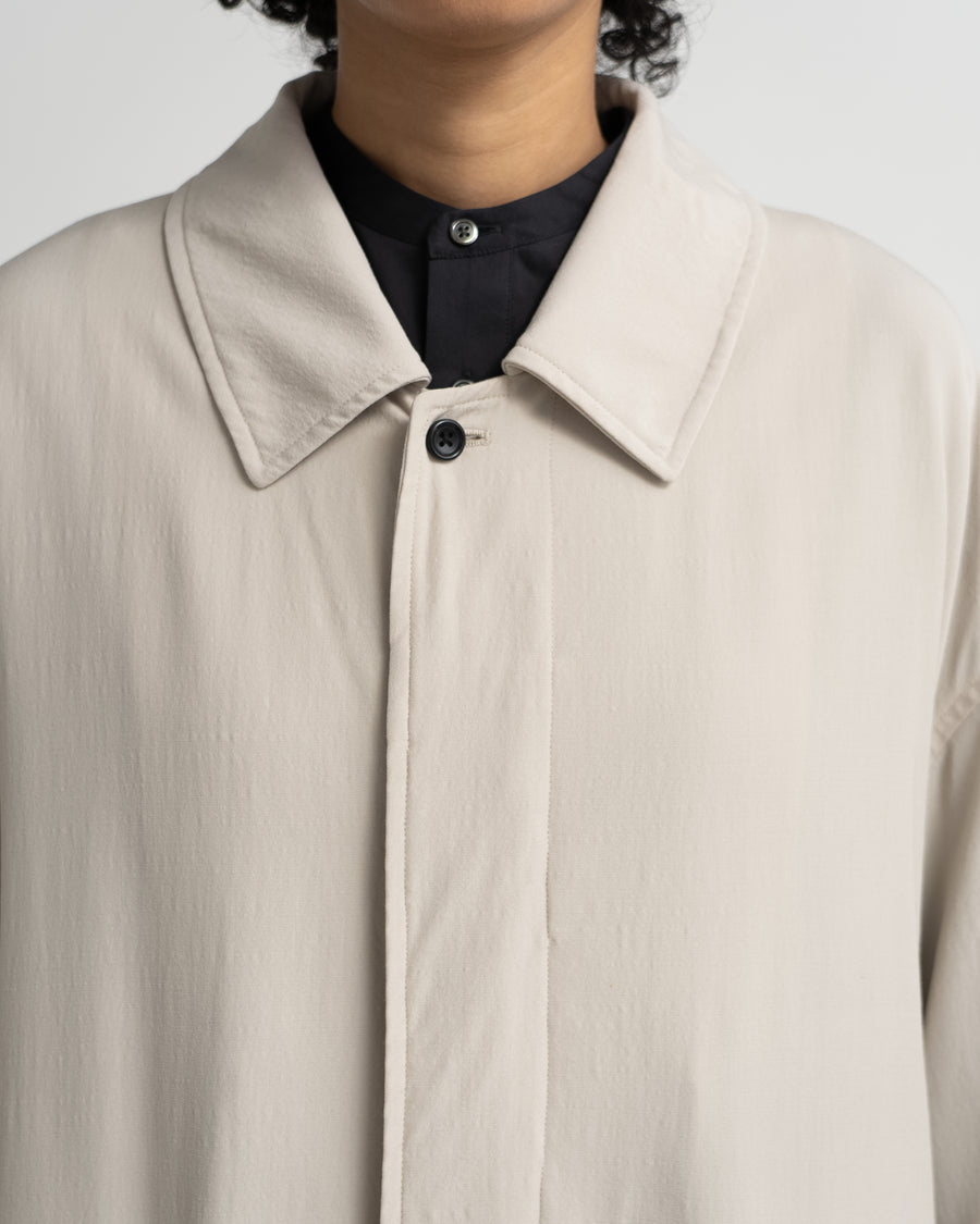 Boiled Wool Oversized Bal Collar Coat