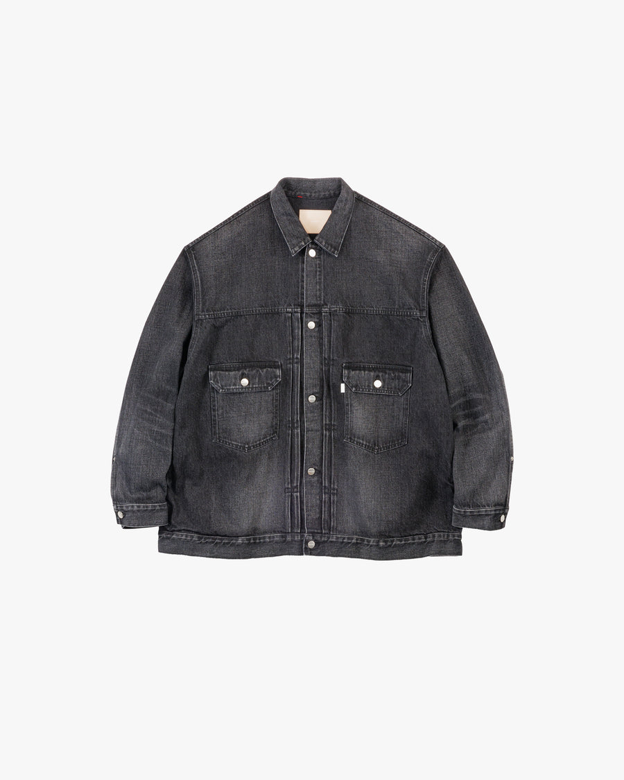 Selvage Denim Jacket-DARK FADE-