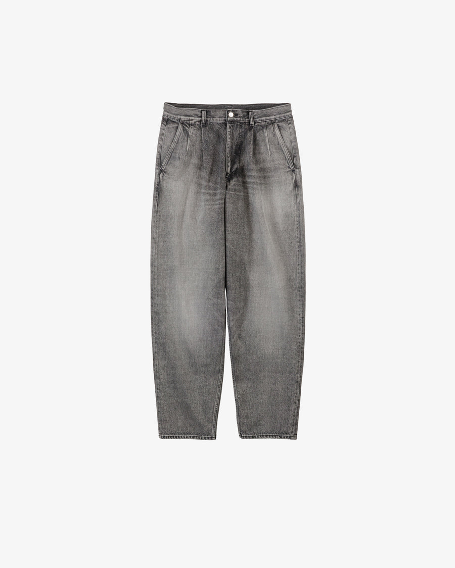 Selvage Denim Two Tuck Tapered Pants -LIGHT FADE-