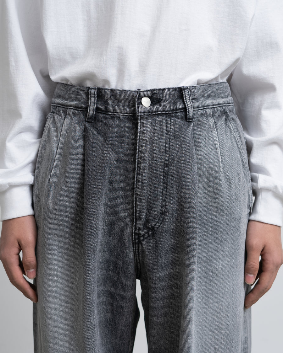 Selvage Denim Two Tuck Pants -LIGHT FADE-