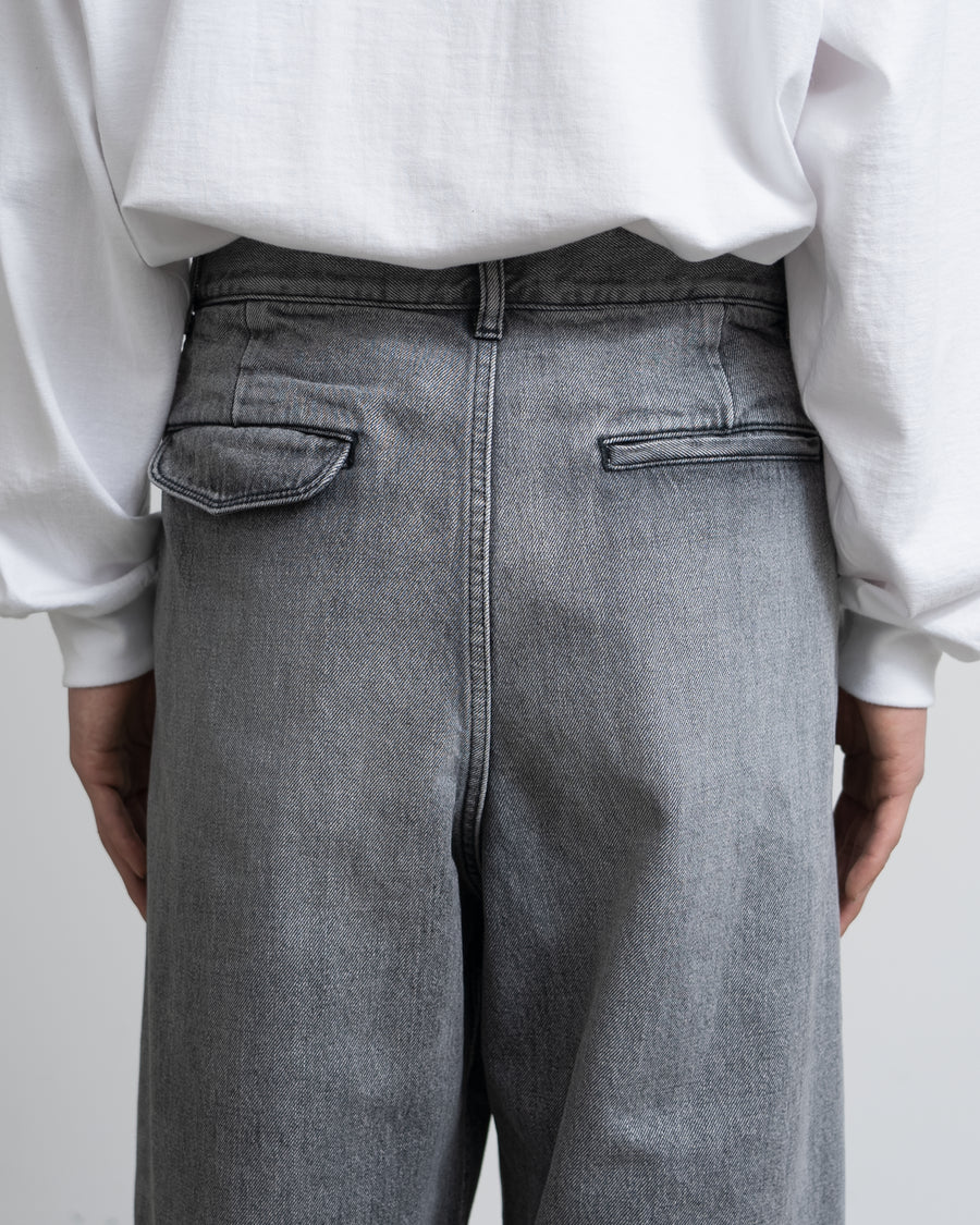 Selvage Denim Two Tuck Pants -LIGHT FADE-