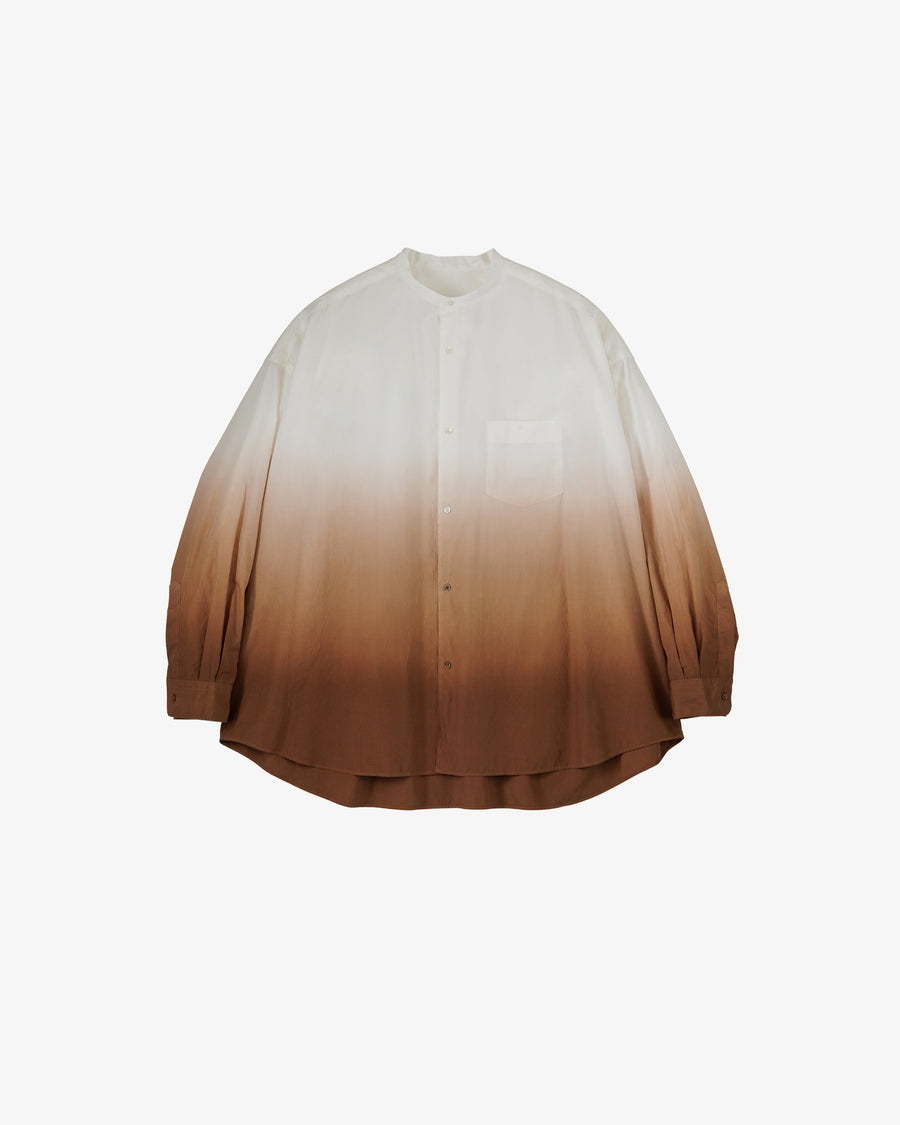 Broad L/S Oversized Band Collar Shirt