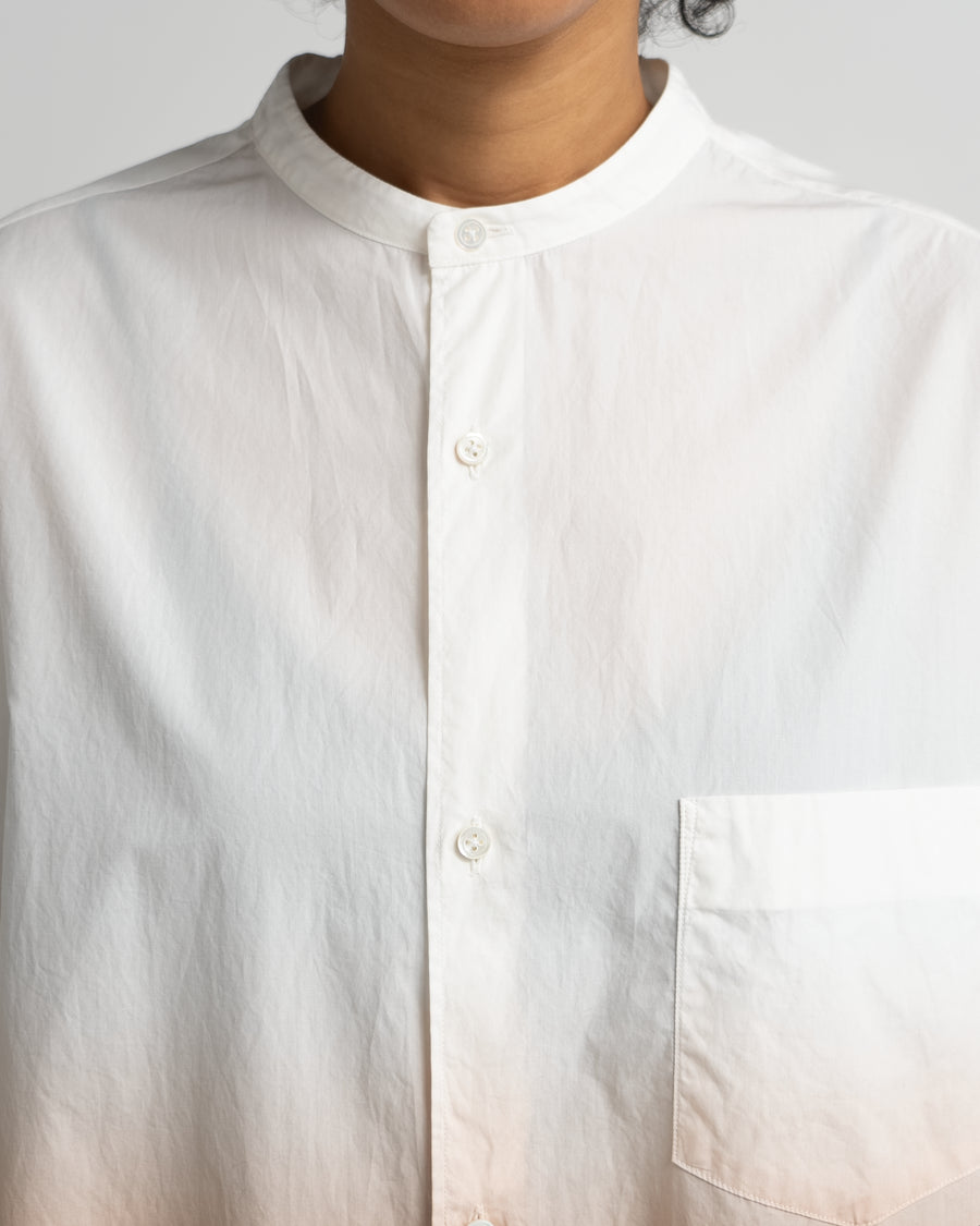 Broad L/S Oversized Band Collar Shirt