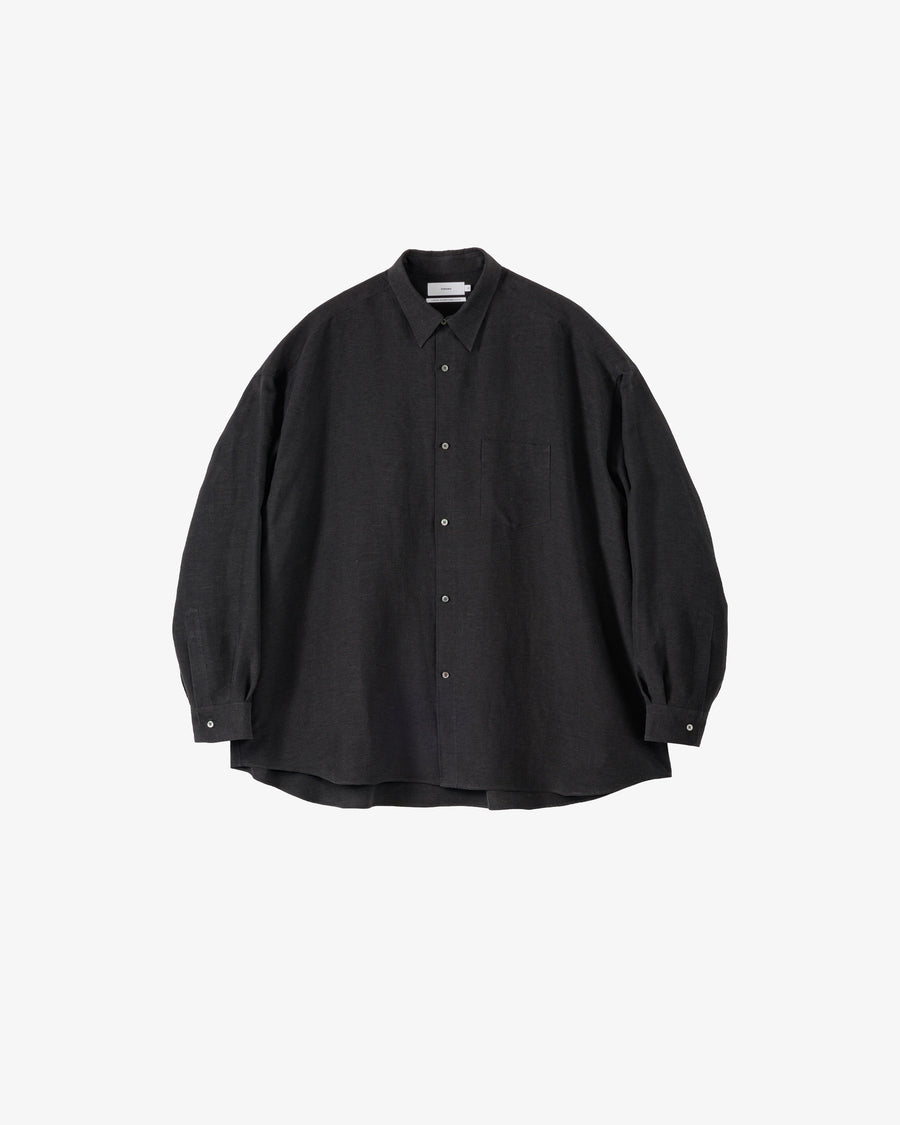 Linen Cupro L/S Oversized Regular Collar Shirt