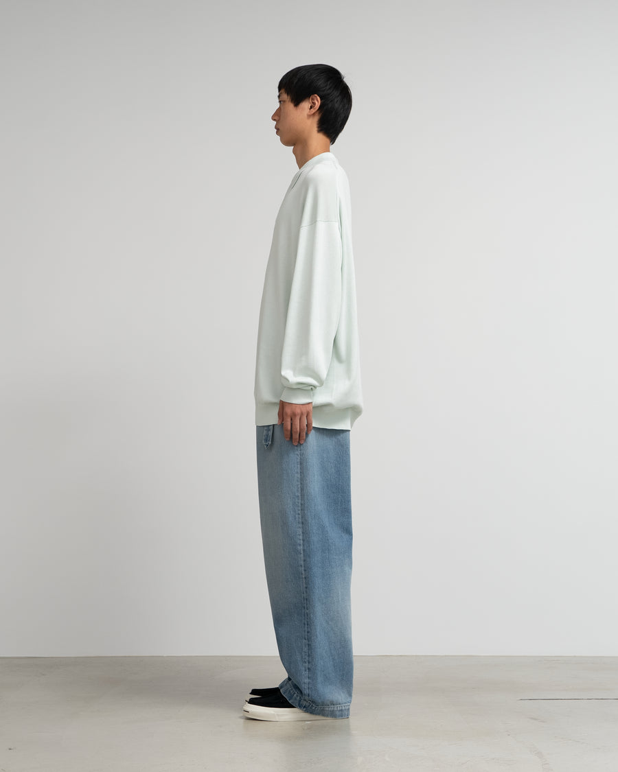 Suvin High Gauge Knit Oversized L/S Polo